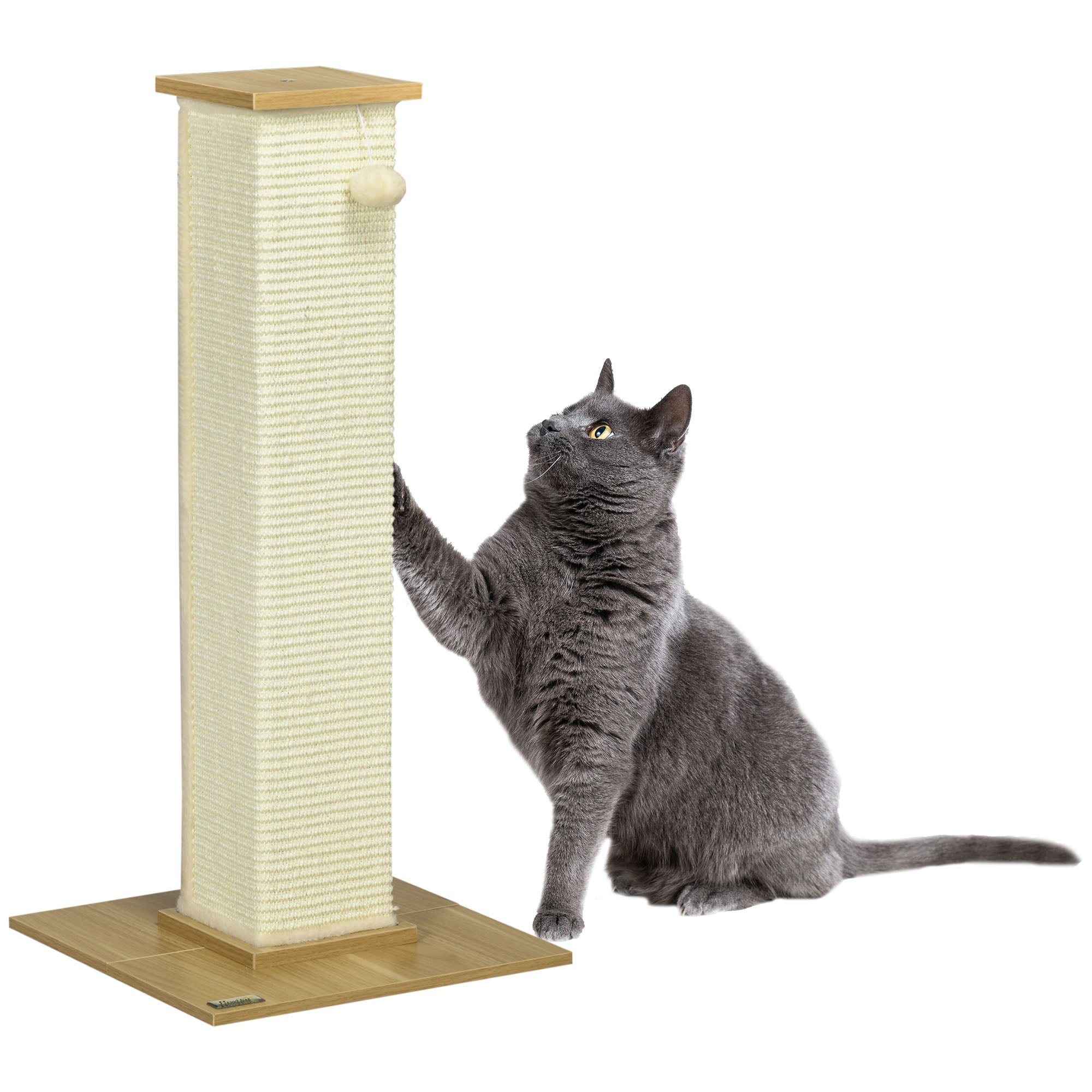 Kradsetræ Med Legetøj  38 Cm   38 Cm   80 Cm  Beige   Natur