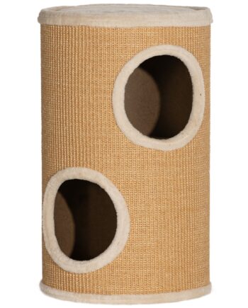 Kradsetræ Med Masser Af Plads  Plysbetræk  Sisaloverflade  35   60h Cm  Brun-beige  10 Kg