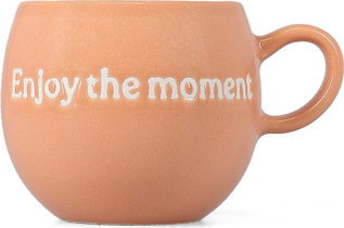 Krus Kop Salt   Pepper Muggies 42 Cl  Rosa Stentøj  Enjoy The Moment  Tåler Mikro Og Opvaskemaskine    Gaveæske