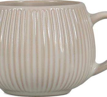 Krus     Collection Arto  Beige Stentøj 40 Cl  Reaktiv Glasur  Tåler Mikroovn Og Opvaskemaskine    Gaveæske