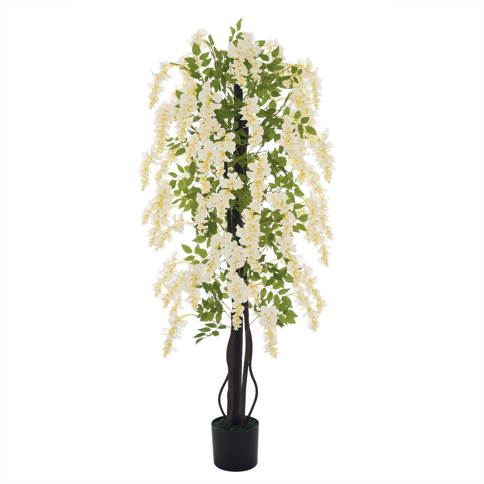 Kunstig Blåregn Stor 165 Cm Kunstig Plante  Kunstige Plastikplanter Kunstige Blomster   Potte  Falsk Plante Som ægte Til Kontor Stue Soveværelse Moderne Dekoration Gave