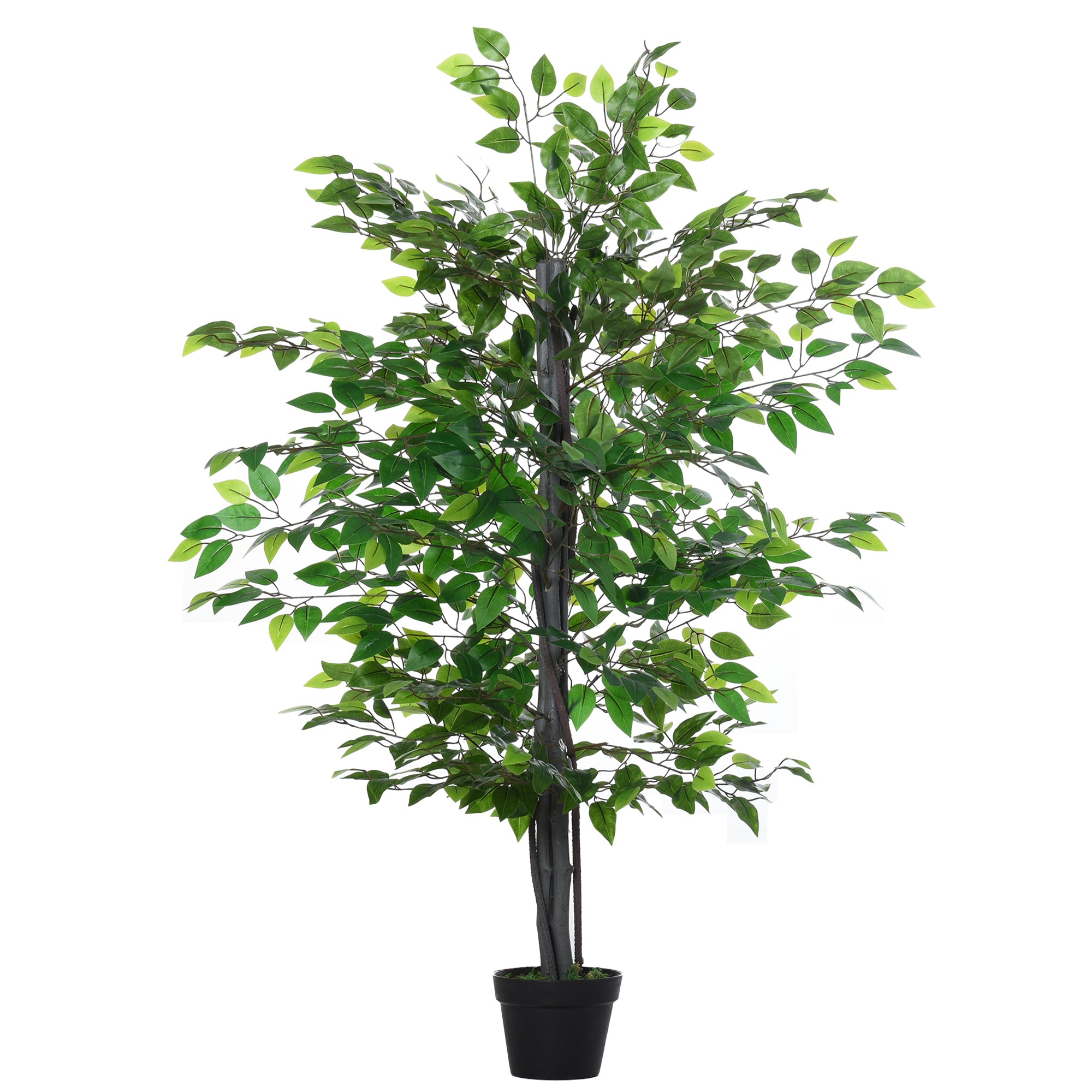 Kunstigt Ficustræ Stort 145 Cm  Kunstigt Træ  Kunstig Plante  Kunstige Plastikplanter   Potte  Kunstig Plante Som ægte Til Stue Soveværelse Kontor Have Moderne Dekoration Gave