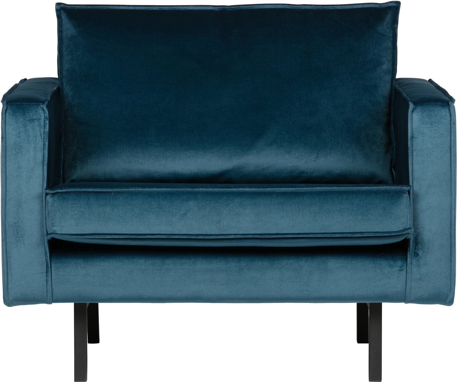 Lænestol Woood Rodeo Blå Jarra-velour Skum Zigzag-fjedre H85ã B105ã D86 Cm