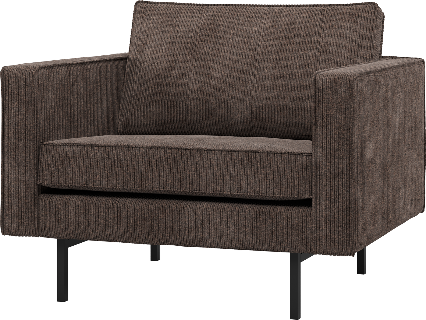 Lænestol Woood Rodeo Brun Ribstof 100 Polyester Veloursagtig H85ã B105ã D86 Cm