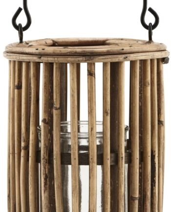 Lanterne House Doctor Ova ø13 5ã 18 Cm   Rattan  Glas Og Metal Natur Boligtilbehør
