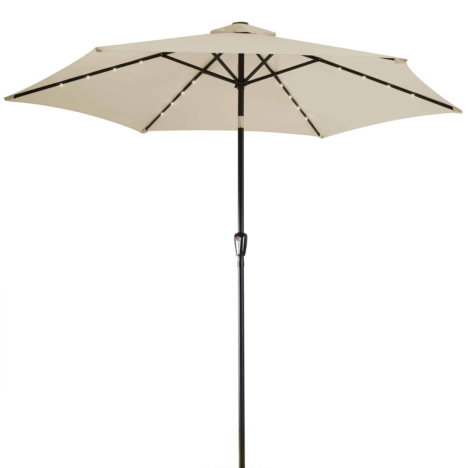 Led Solar Parasol Miami Beige Aluminium ø270cm