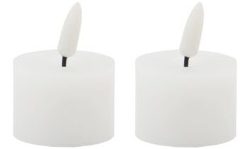 Led-fyrfadslys Sæt   Stk House Doctor Led-serie ø4       Cm Hvid Med Timerfunktion