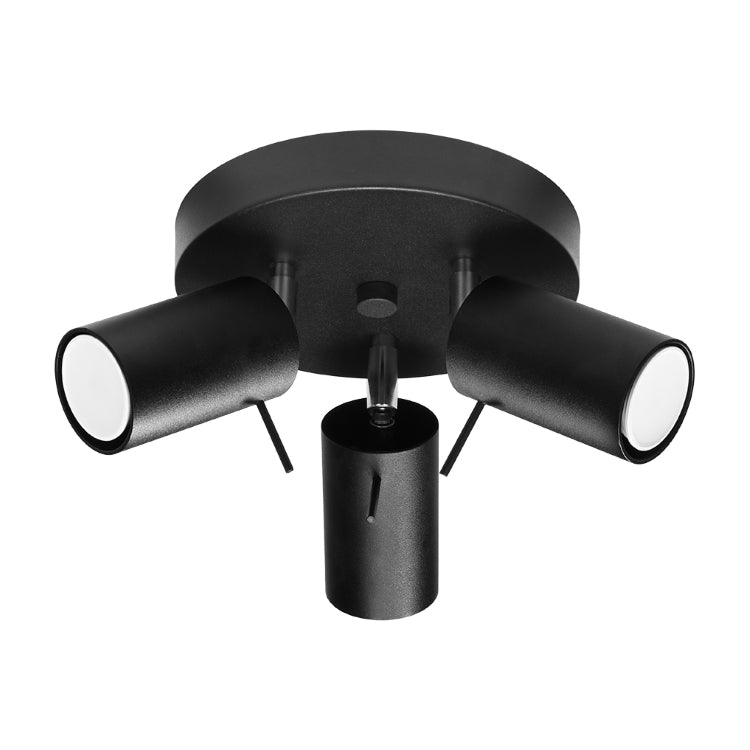 Loftslampe Ring 3p Sort