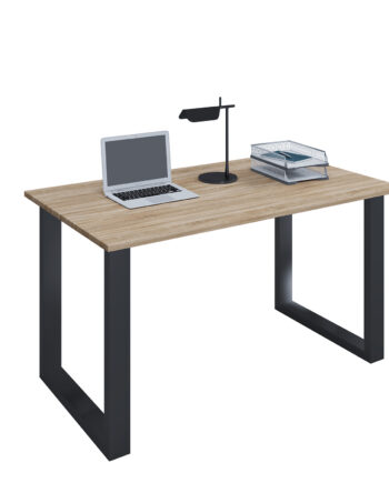 Lona  -feet Skrivebord Natur Træ Og Sort Metal  80x50