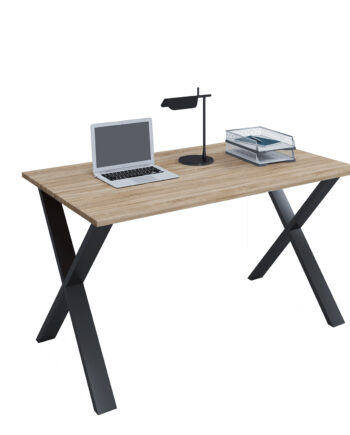 Lona  -feet Skrivebord Natur Træ Og Sort Metal  110x50