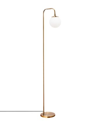 Lumi Barcelos Gulvlampe Glas Og Guldfarvet Metal