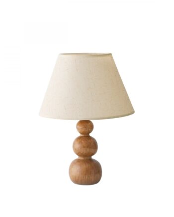 Lumi 242109 Bordlampe Creme Stof Og Natur Træ