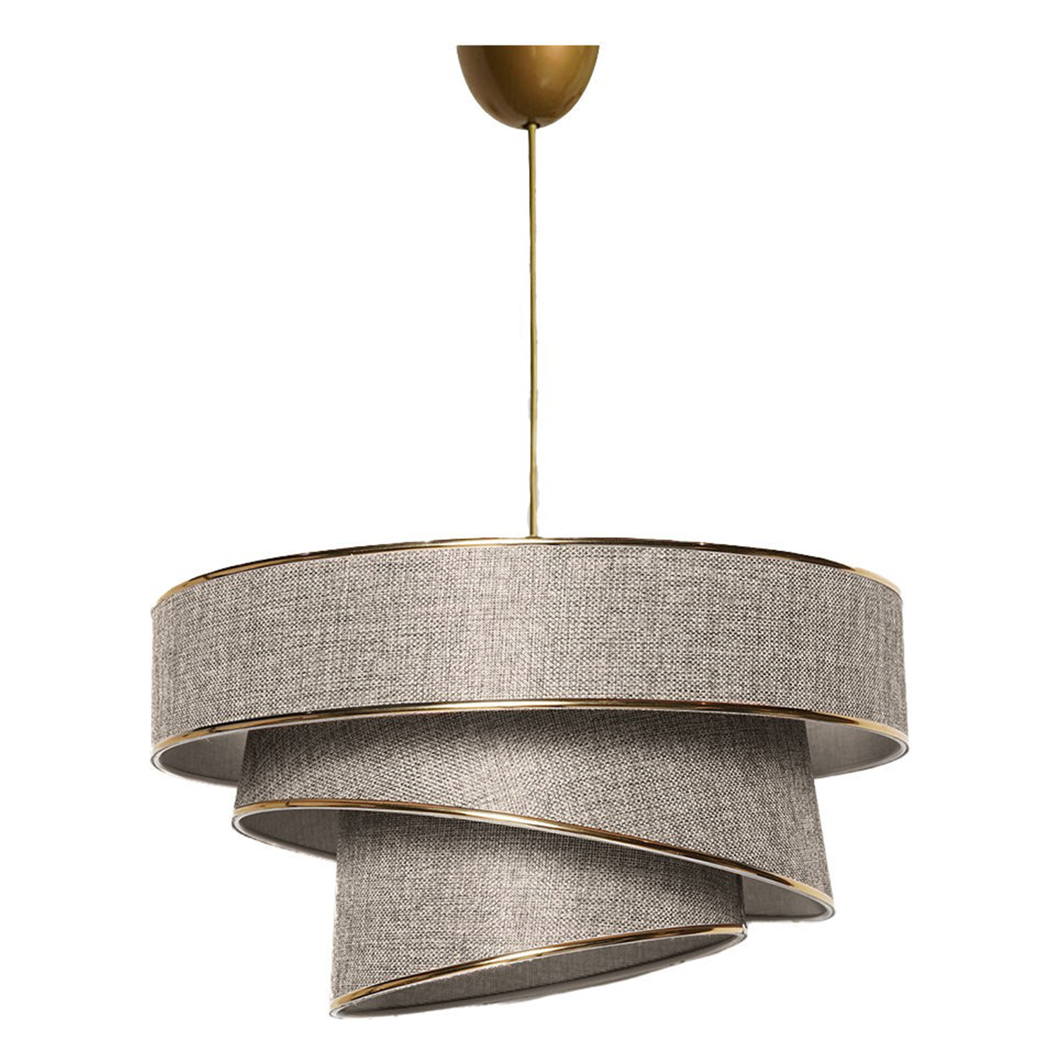 Lumi Couper Loftlampe Beige Bomuld Og Guld