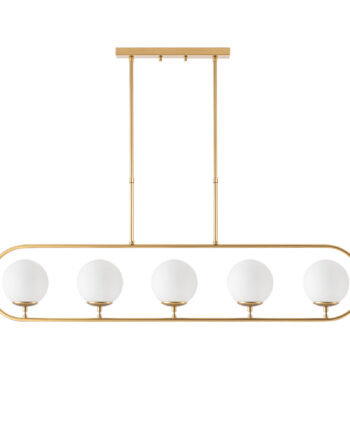 Lumi Loftlampe Glas Og Guldfarvet Metal