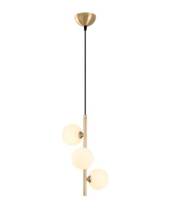 Lumi Loftlampe Glas Og Guldfarvet Metal
