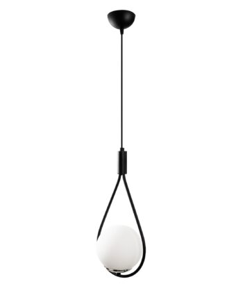 Lumi Loftlampe Glas Og Sort Jern