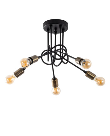 Lumi Loftlampe Guld Og Sort Metal