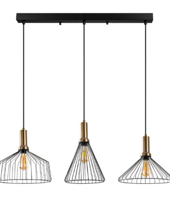Lumi Loftlampe Guld Og Sort Metal