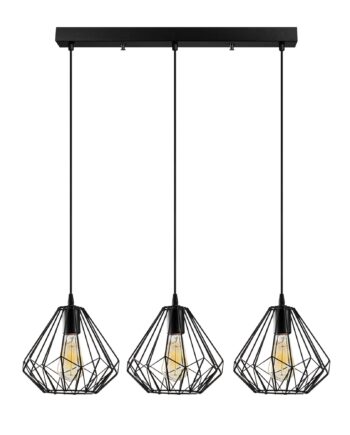 Lumi Loftlampe Sort Metal