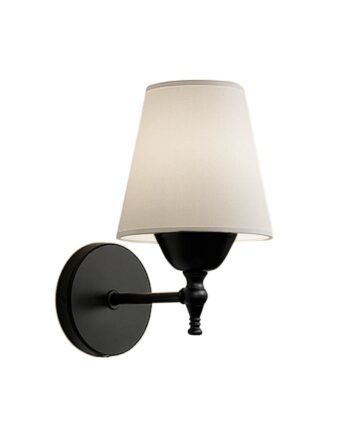 Lumi 242014 Væglampe Creme Pvc Og Sort Metal