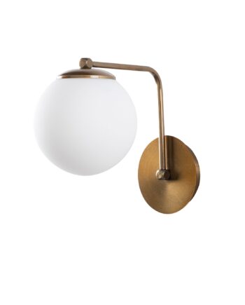 Lumi Væglampe Glas Og Guld Metal