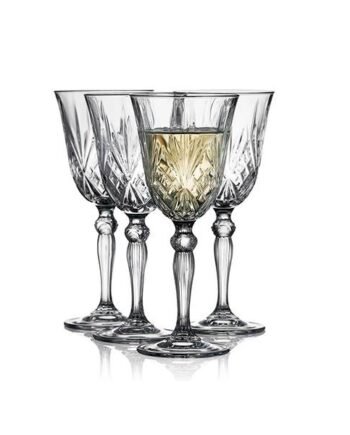Lyngby Glas Krystal Melodia Hvidvinsglas 21 Cl   Stk Klar  : Erling Christensen Møbler