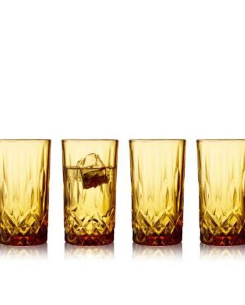 Lyngby Glas Sorrento Highball 38 Cl   Stk Amber  : Erling Christensen Møbler