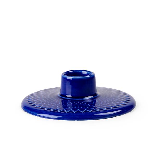 Lyngby Porcelæn Rhombe Color Kronelysestage     Cm Mørk Blå  : Erling Christensen Møbler