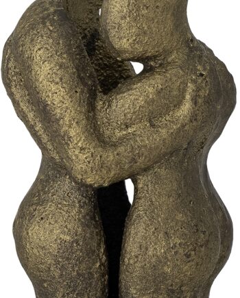 Lysestage Bloomingville Tan   Støbejern Messingfinish Skulptur D5ã H10cm