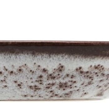 Lysestage House Doctor Freja Fajance ø14   H5 Cm Hvid Brun