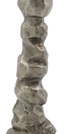 Lysestage House Doctor Raku Stearinlysholder Antik Sølv ø7   H25 Cm Aluminium