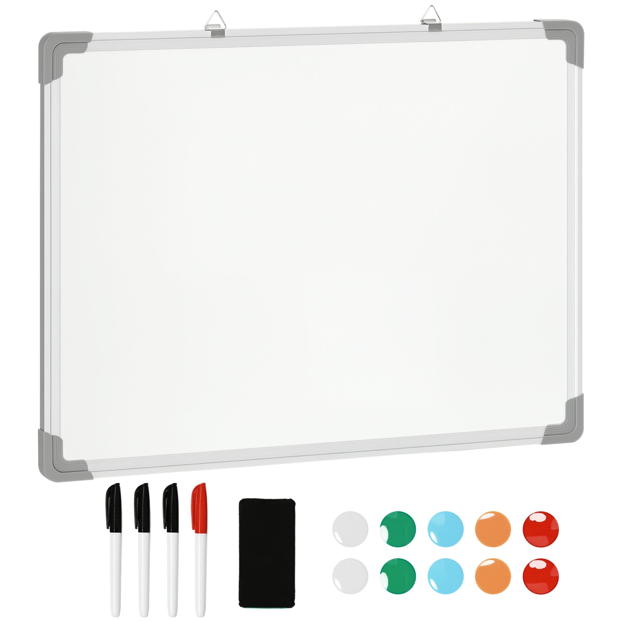 Magnetisk Whiteboardtavle  Let At Viske Af  Med   Tuscher  10 Magneter    Viskelæder  60         45 Cm