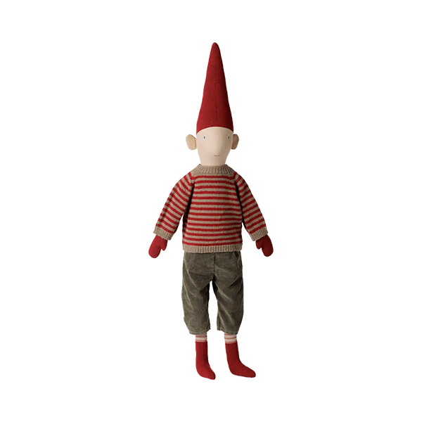 Maileg Jul Pixy  Str    Dreng Stribet Strikket Sweater  : Erling Christensen Møbler