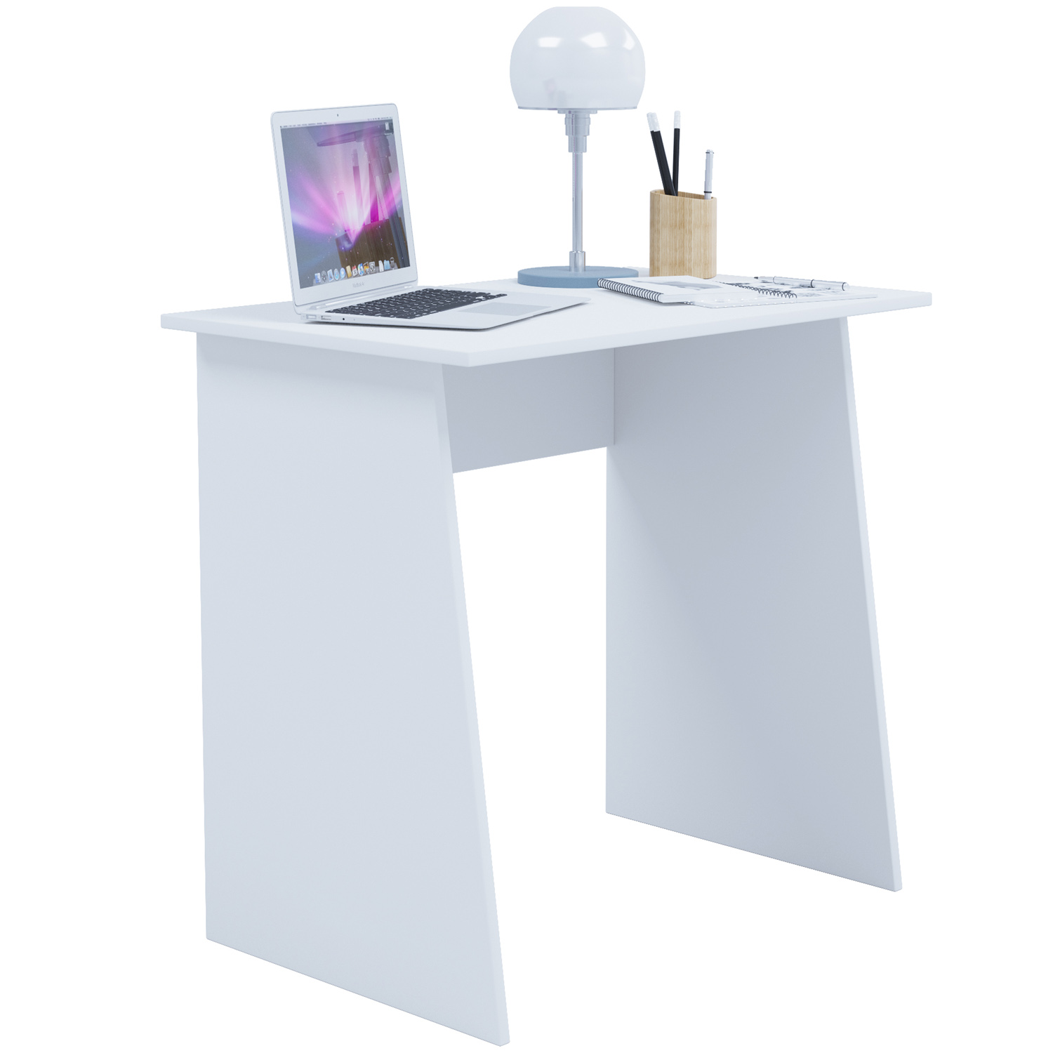 Masola Mini Skrivebord Hvid Træ 80x50