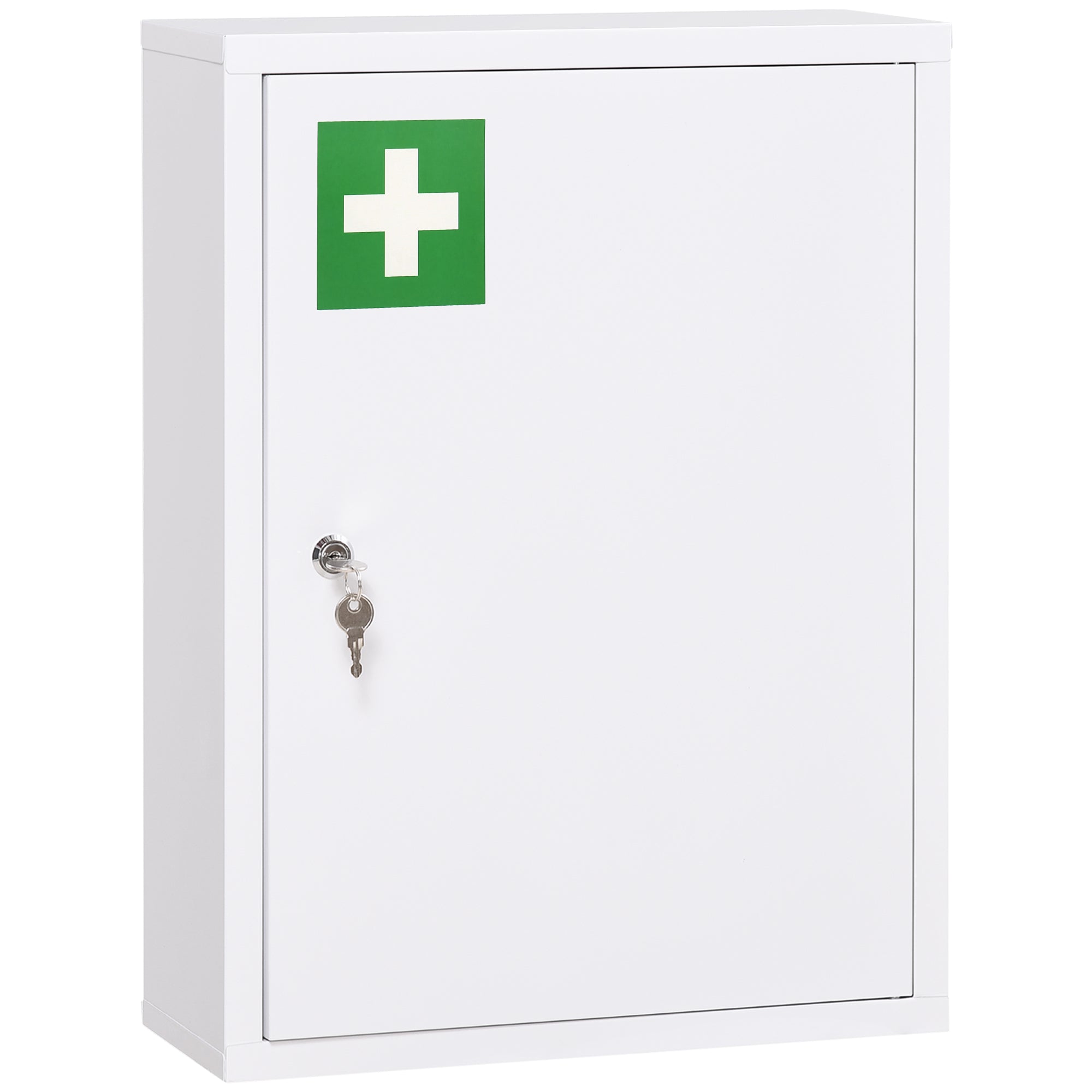 Medicinskab    Rum  Aflåselig Dør  Robust Stålkabinet  Hvid  40   15   53   Cm