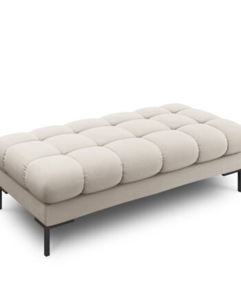 Micadoni Mamaia Bænk    Sæder  Rektangulær Beige Stof Og Sort Metal  62x133x41
