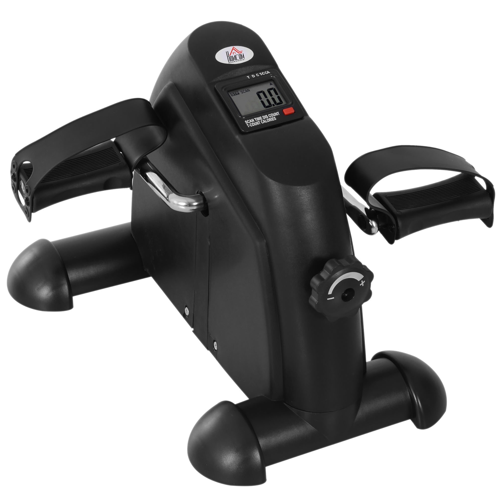 Mini Motionscykel Fitnesscykel Pedaltræner Med Lcd-display Justerbar Modstand Arm- Og Bentræner Hjemmetræner Fitnessudstyr Til Seniorer Hjemmekontor 35   40   31 Cm Sort