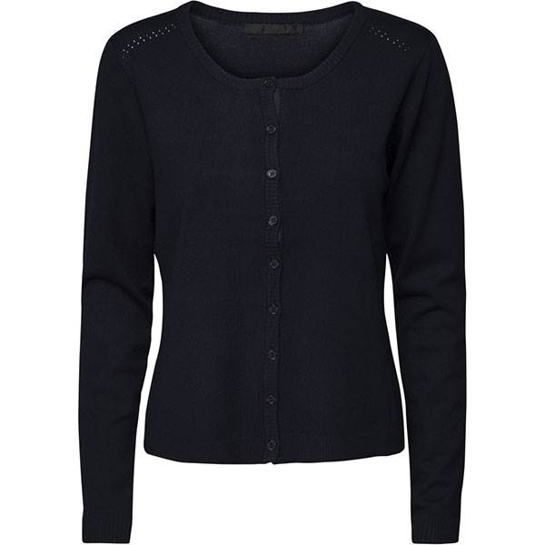 Minus New Laura Cardigan Black Iris Solid  : Erling Christensen Møbler