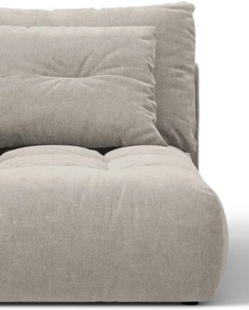 Modulsofa Chaiselong Micadoni Bloom  Venstrevendt  Lys Grå  Wind 84 Tekstureret Stof  H97xb112xd152