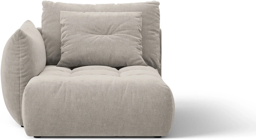 Modulsofa Chaiselong Micadoni Bloom  Venstrevendt  Lys Grå  Wind 84 Tekstureret Stof  H97xb112xd152
