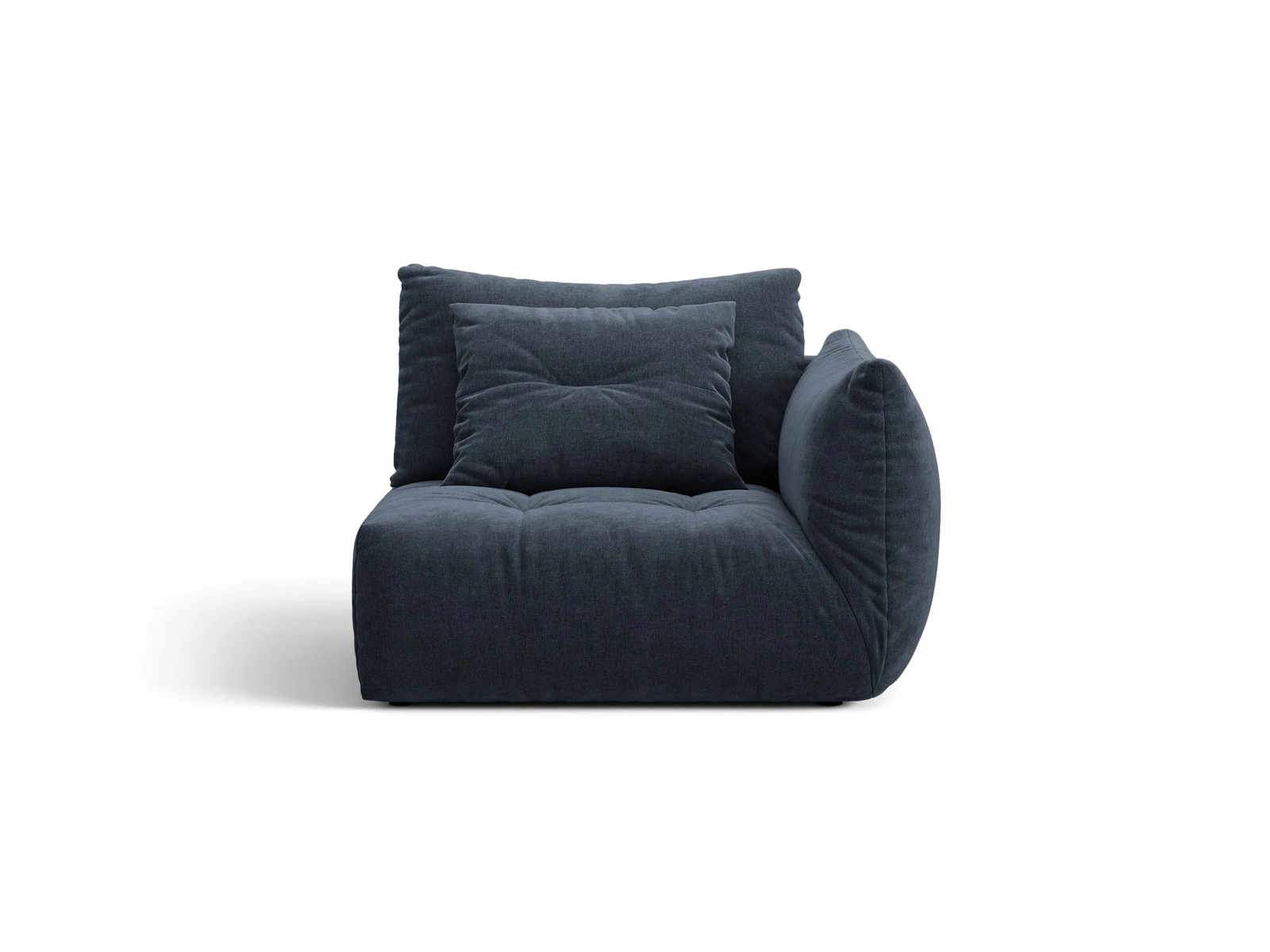 Modulsofa Højre Modul Micadoni Bloom   Marineblå Wind 77 Tekstureret Stof H97xb116xd107 Cm