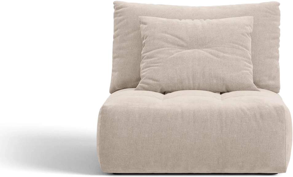 Modulsofa Micadoni Bloom Armløst Modul Lys Beige Wind Tekstureret Stof  H97ã B95ã D107 Cm