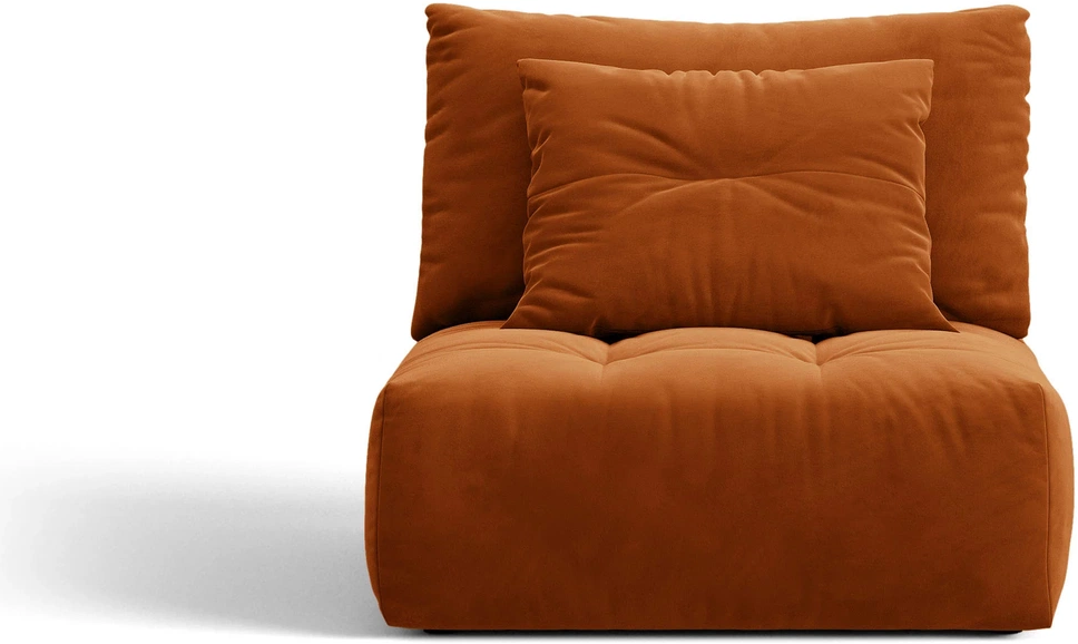 Modulsofa Micadoni Bloom Armløst Modul  Terrakotta Velour  H97xb95xd107 Cm