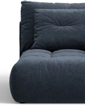 Modulsofa Micadoni Bloom Chaiselong Højre  Marineblå Tekstureret Wind 77-stof  H97ã B112ã D152 Cm