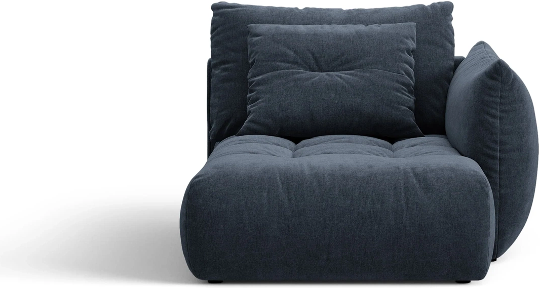 Modulsofa Micadoni Bloom Chaiselong Højre  Marineblå Tekstureret Wind 77-stof  H97ã B112ã D152 Cm