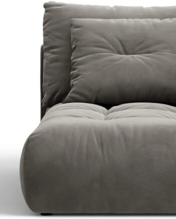 Modulsofa Micadoni Bloom Chaiselong Højre  Velour Casino Stone Grå H97ã B112ã D152 Cm