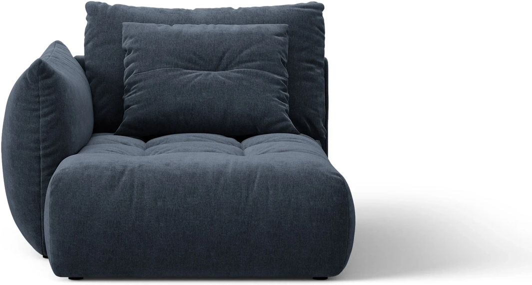 Modulsofa Micadoni Bloom Chaiselong Venstrevendt  Marineblå Wind 77 Tekstureret Stof  H97   B112   D152 Cm