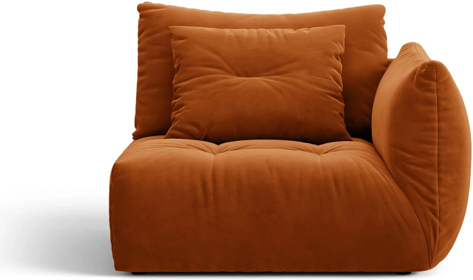 Modulsofa Micadoni Bloom Højre Modul Casino Velour Terracotta 97x116x107 Cm