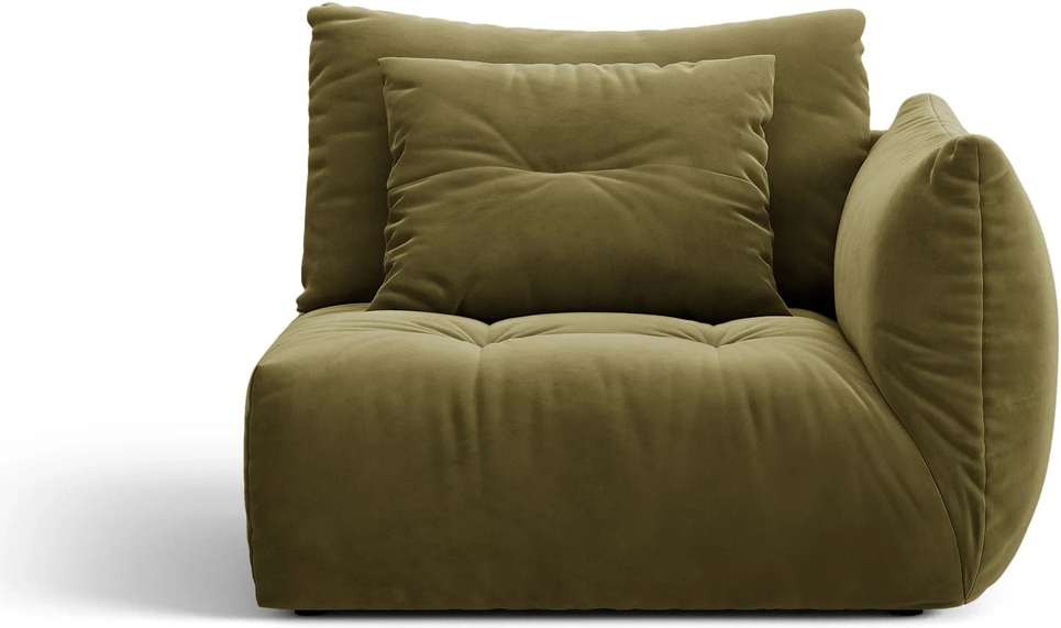 Modulsofa Micadoni Bloom Højre Modul Lysegrøn Velour Casino H97ã B116ã D107