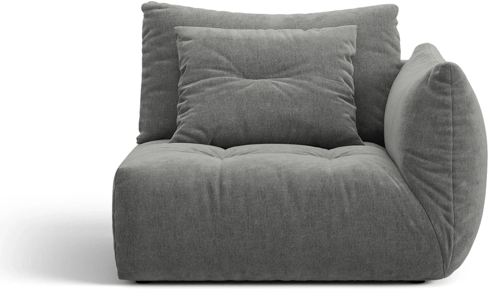 Modulsofa Micadoni Bloom Højre Modul  Mørkegrå Wind 89 Tekstureret Stof H97ã B116ã D107 Cm